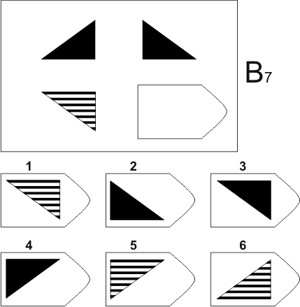прогрессивные матрицы Равена, серия B, карточка 7